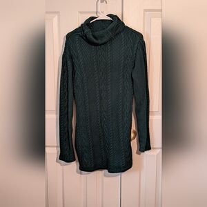 Dark Green Cable Knit Sweater